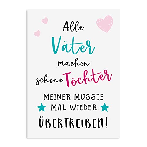 Nastami Vatertagskarte Postkarte Vatertag Karte, Vatertag Geschenk, Vatertag Geschenkideen Papa (Schöne Töchter) von Nastami