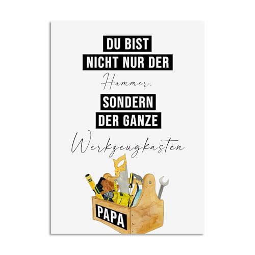 Nastami Vatertagskarte Postkarte Vatertag Karte, Vatertag Geschenk, Vatertag Geschenkideen Papa (Werkzeugkasten) von Nastami