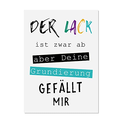 Postkarte Geburtstag "Lack ist ab" Geburtstagskarte, Geburtstags Postkarte, Karte Geburtstag Geschenk Glückwunschkarte von Nastami