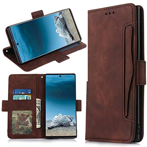 für Samsung Galaxy A12 /M12 Hülle Flip Lederhülle, Samsung Galaxy A12 Handyhülle Book Case PU Leder Etui Tasche Case mit Kartenfach Ständer und Magnet Schutzhülle Bumper für Samsung Galaxy A12 braun von Nasuza