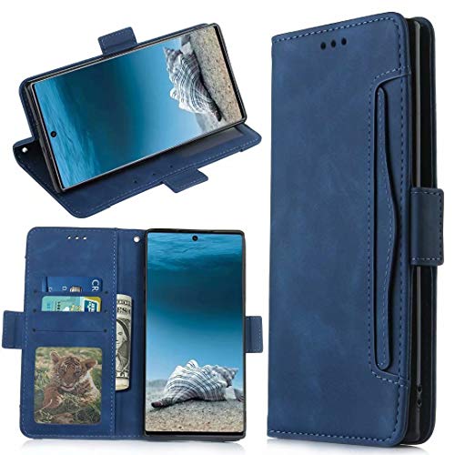 für Samsung Galaxy A12 M12 Hülle Flip Lederhülle, Samsung Galaxy A12 Handyhülle Book Case PU Leder Etui Tasche Case mit Kartenfach Bumper Ständer und Magnet Schutzhülle für Samsung Galaxy A12 Blau von Nasuza