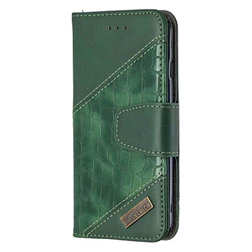 für Samsung Galaxy A22 5G Handyhülle Kompatible für Samsung Galaxy A22 5G Hülle Wallet Case Cover Leder Tasche Flipcase Schutzhülle Handytasche Ständer Klapphülle Bumper Etui Magnet Deckel Grün von Nasuza