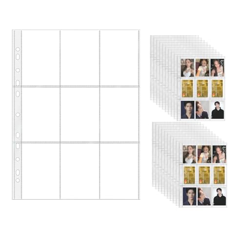 20 x A4-Blattschutzhüllen, transparent, 6,6 x 10,2 cm, Papierschoner für Ringe, Ordner, Notizbuch, Organizer (9 Blattschutzhüllen) von NatSumeBasics