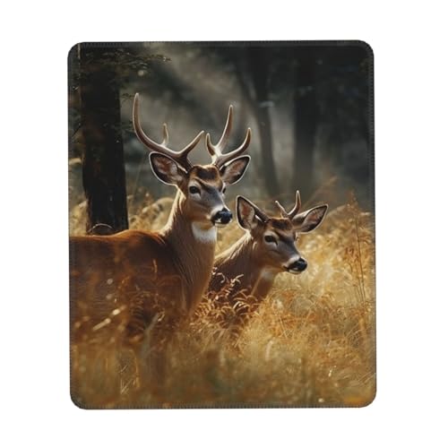 Mauspad mit Wildtier-Motiv, quadratisch, mit rutschfester Gummiunterseite, Gaming-Mauspad, wasserdicht, lustiges Mauspad, waschbar, Computer-Mauspads für Laptop, Büro, Zuhause, Arbeit, 17,8 x 21,8 cm von NatTco