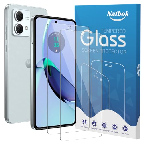 Natbok 2 Stück Panzergla für Motorola Moto G84,Ultra-klar Moto G84 Schutzfolie, 9H Härte,Ultrabeständig,Anti-Bläschen,Anti-Fingerabdruck Displayschutzfolie von Natbok