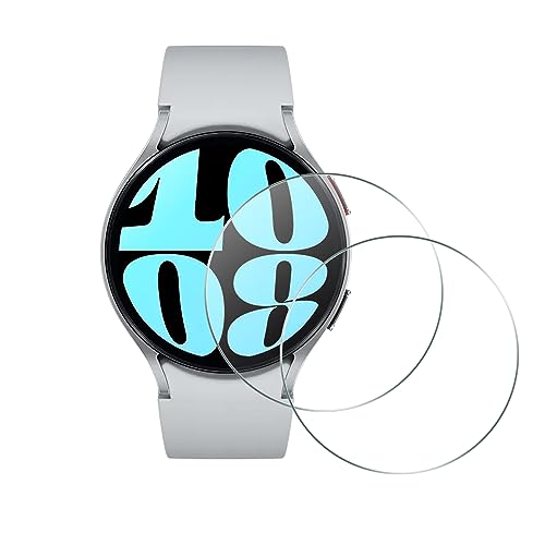 Natbok 2 Stück Panzerglas für Samsung Galaxy Watch 6 44mm,Ultra-klar Galaxy Watch 6 44mm Schutzfolie, 9H Härte,Ultrabeständig,Anti-Kratzen, Anti-Bläschen, Anti-Fingerabdruck Displayschutzfolie von Natbok
