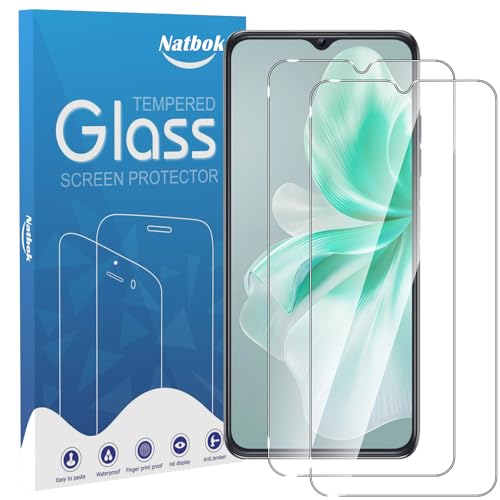 Natbok 2 Stück Panzerglasfolie für Oukitel C38,Ultra-klar Oukitel C38 Schutzfolie, 9H Härte,Ultrabeständig,Anti-Kratzen, Anti-Bläschen, Anti-Fingerabdruck Displayschutzfolie von Natbok