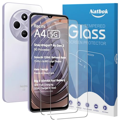 Natbok 2 Stück Schutzfolie für Redmi A5 4G/Redmi 14C/Redmi A4/Poco C75 5G Panzerglas,Ultra-klar Redmi A5 4G Schutzfolie,Ultrabeständig,Anti-Bläschen,Anti-Fingerabdruck Displayschutzfolie Natbok 2 Stück Schutzfolie für Redmi A5 4G/Redmi 14C/Redmi A4/Poco C75 5G Panzerglas,Ultra-klar Redmi A5 4G Schutzfolie,Ultrabeständig,Anti-Bläschen,Anti-Fingerabdruck Displayschutzfolie von Natbok