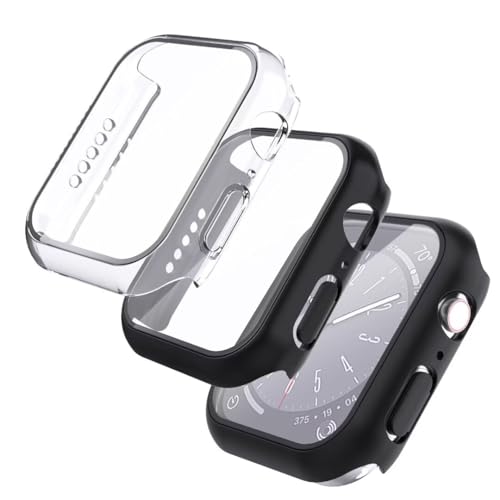 Natbok [2 Stück] für Amazfit Bip 6 46mm Hülle und panzerfolie, Harte PC Militär Stoßfest Watchhülle Kratzfest Dünn Schutzhülle,Schützend Airbag Amazfit Bip 6 von Natbok