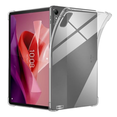 Natbok Hülle für Lenovo Tab P12/Pad Pro 12.7, Fortschrittlicher Airbag-Fallschutz, Flexibles Silikon TPU, Stoßfest Kratzfest Vergilbungsfrei, Schlanke Passform Lenovo Tab P12 Hülle, Transparent von Natbok