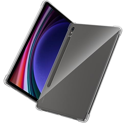 Natbok Hülle für Samsung Galaxy Tab S9, Fortschrittlicher Airbag-Fallschutz, Flexibles Silikon TPU, Stoßfest Kratzfest Vergilbungsfrei, Schlanke Passform Samsung Galaxy Tab S9 Hülle, Transparent von Natbok