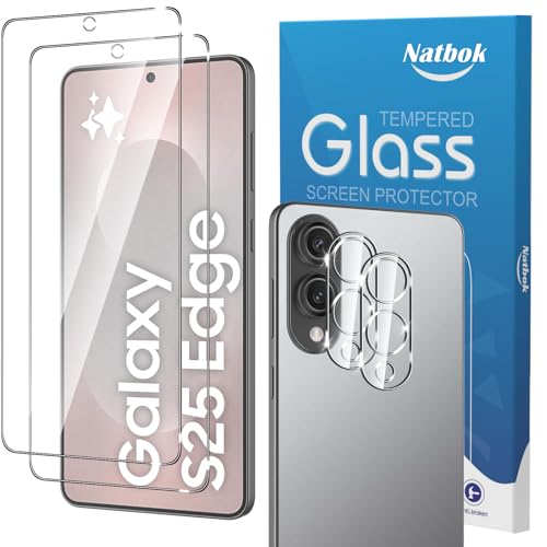 Natbok 2+2 Stück Schutzglas für Samsung Galaxy S25 Edge 5G mit Kamera Panzerglas,Ultra-klar Schutzfolie 9H Härte Ultrabeständig Anti-Bläschen Displayschutzfolie für Samsung S25 Edge 6.7" Natbok 2+2 Stück Schutzglas für Samsung Galaxy S25 Edge 5G mit Kamera Panzerglas,Ultra-klar Schutzfolie 9H Härte Ultrabeständig Anti-Bläschen Displayschutzfolie für Samsung S25 Edge 6.7" von Natbok
