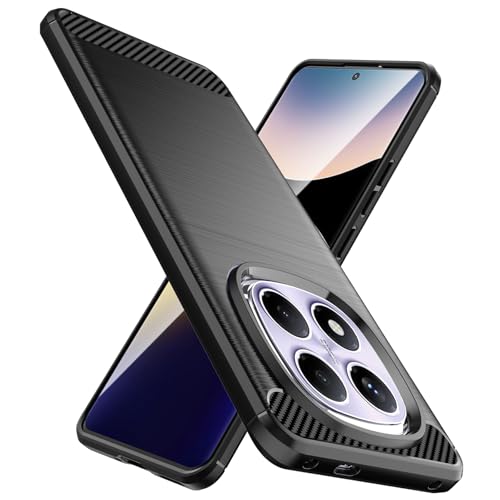 Natbok für Xiaomi Redmi Note 14 Pro 4G (Nicht für 5G) Hülle, Weiches TPU Stoßdämpfung Handyhülle für Redmi Note 14 Pro 4G Case,Anti-Rutsch, Kratzfeste Redmi Note 14 Pro 4G Hülle,Schwarz von Natbok