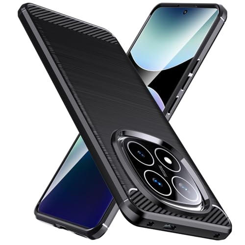 Natbok Hülle für Xiaomi Redmi Note 14 Pro+ 5G, Weiches TPU Stoßdämpfung Handyhülle für Redmi Note 14 Pro+ Case,Kohlefaser Dünne SchutzHülle,Anti-Rutsch,Kratzfeste Redmi Note 14 Pro Plus 5g Hülle von Natbok