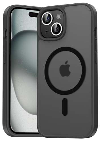 Natiiozie Magnetisch Hülle Kompatibel mit iPhone 15 Plus, Matt Handyhülle Kompatibel mit MagSafe, Stoßfest Kratzfest Schutzhülle Nie Vergilbung rutschfest Rückseite Dünn 6.7 Zoll Case Schwarz Natiiozie Magnetisch Hülle Kompatibel mit iPhone 15 Plus, Matt Handyhülle Kompatibel mit MagSafe, Stoßfest Kratzfest Schutzhülle Nie Vergilbung rutschfest Rückseite Dünn 6.7 Zoll Case Schwarz von Natiiozie