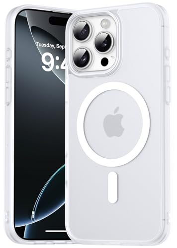 Natiiozie Magnetisch Hülle Kompatibel mit iPhone 16 Pro, Matt Handyhülle Kompatibel mit MagSafe, Stoßfest Kratzfest Schutzhülle Nie Vergilbung Rückseite 6.3 Zoll Case Frostweiß Natiiozie Magnetisch Hülle Kompatibel mit iPhone 16 Pro, Matt Handyhülle Kompatibel mit MagSafe, Stoßfest Kratzfest Schutzhülle Nie Vergilbung Rückseite 6.3 Zoll Case Frostweiß von Natiiozie