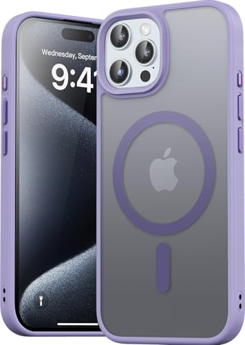 Natiiozie Magnetisch Kompatibel mit iPhone 15 Pro Max Hülle 6,7 Zoll, Matt Handyhülle Kompatibel mit MagSafe, Stoßfest Kratzfest Schutzhülle Nie Vergilbung rutschfest Rückseite Case Hells Lila Natiiozie Magnetisch Kompatibel mit iPhone 15 Pro Max Hülle 6,7 Zoll, Matt Handyhülle Kompatibel mit MagSafe, Stoßfest Kratzfest Schutzhülle Nie Vergilbung rutschfest Rückseite Case Hells Lila von Natiiozie