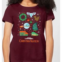 National Lampoon Griswold Christmas Starter Pack Damen Christmas T-Shirt - Burgunderrot - M von National Lampoons