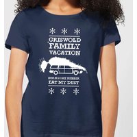 National Lampoon Griswold Vacation Ugly Knit Damen Christmas T-Shirt - Navy Blau - XL von National Lampoons