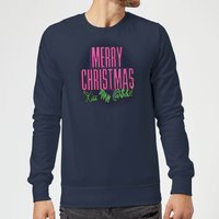 National Lampoon Merry Christmas (Kiss My @$$) Weihnachtspullover – Navy - L von National Lampoons