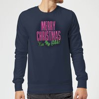 National Lampoon Merry Christmas (Kiss My @$$) Weihnachtspullover – Navy - S von National Lampoons