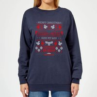 National Lampoon Merry Christmas Knit Damen Weihnachtspullover – Navy - L von National Lampoons