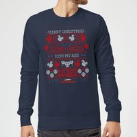 National Lampoon Merry Christmas Knit Weihnachtspullover – Navy - L von National Lampoons