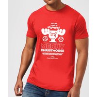 National Lampoon Merry Christmoose Herren Christmas T-Shirt - Rot - L von National Lampoons