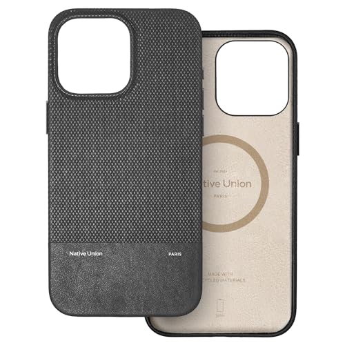 Native Union (Re Classic Case 3.0 – MagSafe kompatibel mit integrierten Magneten – Widerstandsfähige & recycelte Materialien – Ultrahaltbar mit 6ft / 1,8m Sturzschutz für iPhone 16 Pro Max (Schwarz) von Native Union