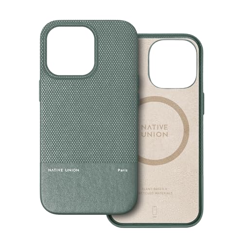 Native Union (Re Classic Case – MagSafe-kompatibel mit integrierten Magneten – Aus recycelten und pflanzlichen Materialien – Ultrarobust mit 1,8 m Fallschutz für iPhone 13 Pro (Schiefergrün) von Native Union