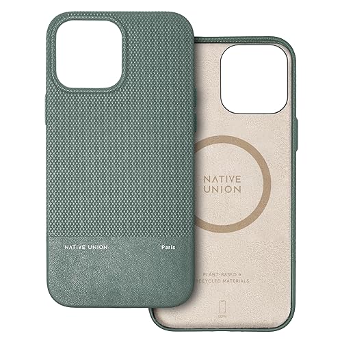 Native Union (Re Classic Case – MagSafe-kompatibel mit integrierten Magneten – Aus recycelten und pflanzlichen Materialien – Ultrarobust mit 1,8 m Fallschutz für iPhone 13 Pro Max (Schiefergrün) von Native Union