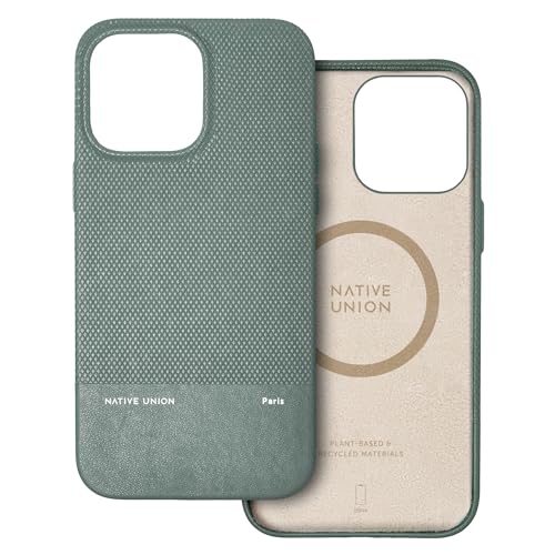 Native Union (Re Classic Case – MagSafe-kompatibel mit integrierten Magneten – Aus recycelten und pflanzlichen Materialien – Ultrarobust mit 1,8 m Fallschutz für iPhone 15 Pro Max (Schiefergrün) von Native Union