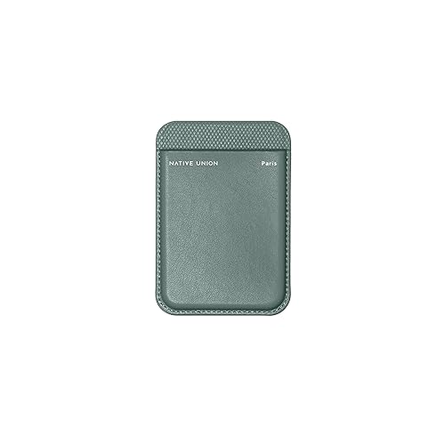 Native Union (Re Classic Wallet | Magnetisch – MagSafe-kompatibler Kartenhalter für iPhone 15, 14, 13, 12 – Extra sicher & ultradünn – Pflanzliche Materialien (Schiefergrün) von Native Union
