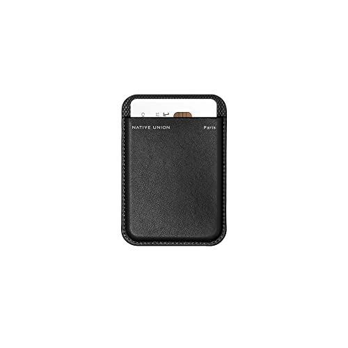 Native Union (Re Classic Wallet | Magnetisch – MagSafe-kompatibler Kartenhalter für iPhone 15, 14, 13, 12 – Extra sicher & ultradünn – Pflanzliche Materialien (Schwarz) von Native Union