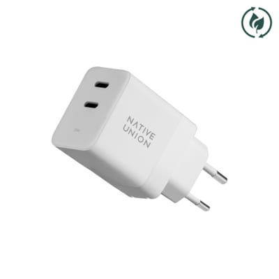 Native Union 35W Dual USB-C Fast GaN PD Wall Charger Weiß von Native Union