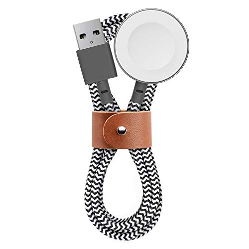 Native Union Belt Watch Cable – Ladekabel für die Apple Watch - 1,20 m (4 ft.) Langes Ladekabel für die Apple Watch Ultra, Serie 1-8, SE, AirPods Pro 2 [MFi-Zertifiziert] (Zebra) von Native Union