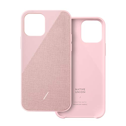 Native Union CLIC Segeltuchhülle für iPhone 12/ iPhone 12 Pro - Cover aus Hochwertigem Gewebe - Kompatibel mit iPhone 12/ iPhone 12 Pro (Rose) von Native Union