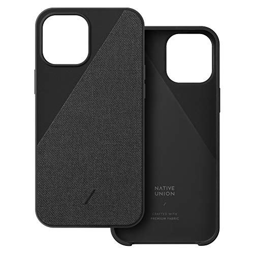 Native Union CLIC Segeltuchhülle für iPhone 12 Pro Max - Cover aus Hochwertigem Gewebe - Kompatibel mit iPhone 12 Pro Max (Schwarz) von Native Union