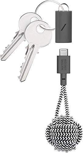 Native Union Key Cable USB-C auf Lightning – Strapazierfähiges Lightning auf USB-Ladekabel mit Schlüsselanhänger [MFi-Zertifiziert] kompatibel mit iPhone 14, iPhone 13 (Zebra) von Native Union