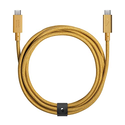 Native Union Type-C Belt Kabel Pro - 240 W USB-C auf USB-C 2.4m Ultrastarkes Ladekabel kompatibel mit iPhone 15, 15 Pro Max, MacBook Pro 14"/16" M2, Air 15" M2, iPad Pro (Kraft) von Native Union