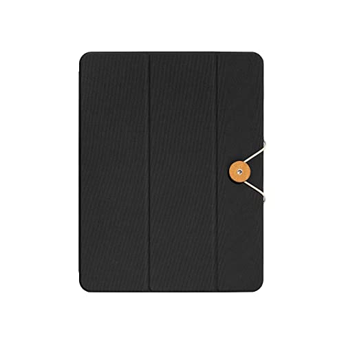 Native Union W.F.A iPad Folio –Faltbarer Ständer und Abdeckung aus recycelten Materialien, kompatibel mit iPad Air 13" M2, iPad Pro mit magnetischer Befestigung, Knopf- und Schnur-Design (Schwarz) von Native Union