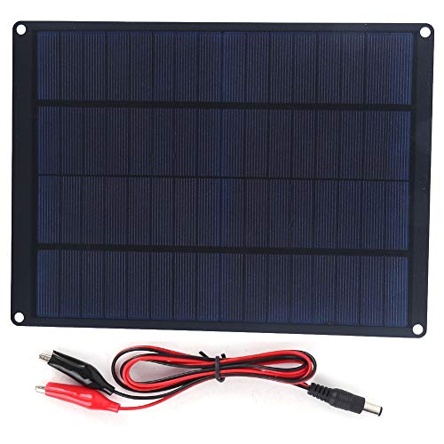 Natudeco 10W 12V Solarpanel Ladegerät Kit Tragbares Ladegerät wasserdichte Photovoltaikscheibe für Smartphone Camping Laternen Auto Aufladen von Natudeco