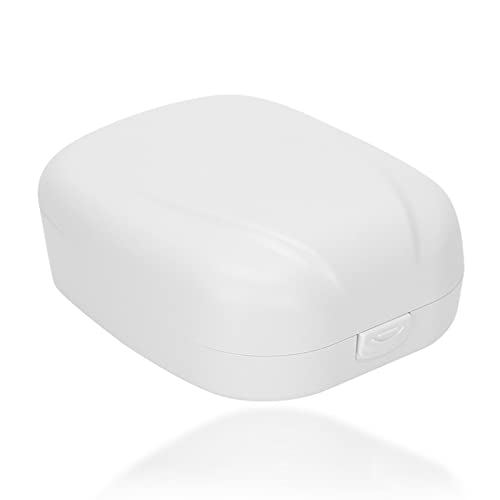 Hörgerätekoffer, wasserdichte tragbare Hörgeräte-Aufbewahrungsbox ABS-Silikon-Hörbox Hörgeräte-Headset-Zubehör Schwarz Weiß(Weiß) von Natudeco