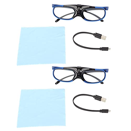 Natudeco 2PCS DLP Link 3D-Brille, wiederaufladbare 144-Hz-3D-Active-Shutter-Brille für alle DLP Link 3D-Projektoren Natudeco 2PCS DLP Link 3D-Brille, wiederaufladbare 144-Hz-3D-Active-Shutter-Brille für alle DLP Link 3D-Projektoren von Natudeco