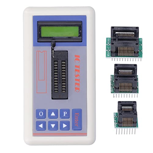 TSH-06F Tester Für Integrierte Schaltungen, IC-Transistor-Messgerät Mit 5 V 3,3 V AUTO-Modi Benutzerfreundliches Transistor-Messgerät Für Mikroelektronik-Ingenieure(Mit Klemmen) von Natudeco