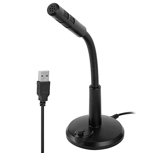 USB-Mikrofon, geräuschunterdrückendes kabelgebundenes Mikrofon, Kondensatormikrofon, einstellbare Aufnahme, Mehrzweck-Desktop-Mikrofon für Netzwerke, Chat, Gesang, Gaming von Natudeco