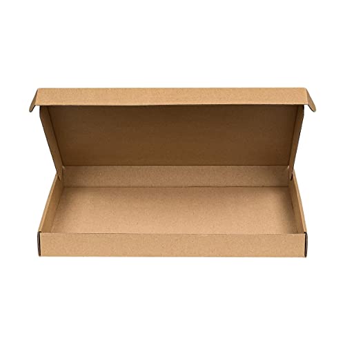 A4 Schachtel mit Klappdeckel, Kraftkarton, einwellig, braun, 30 mm hoch - 10er Pack von Natürlich verpacken