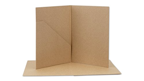 CD- und Foto-Hülle mit Tasche und Schlitz, Kraftkarton, Kraftpapier, braun - 10er Pack von Natürlich verpacken