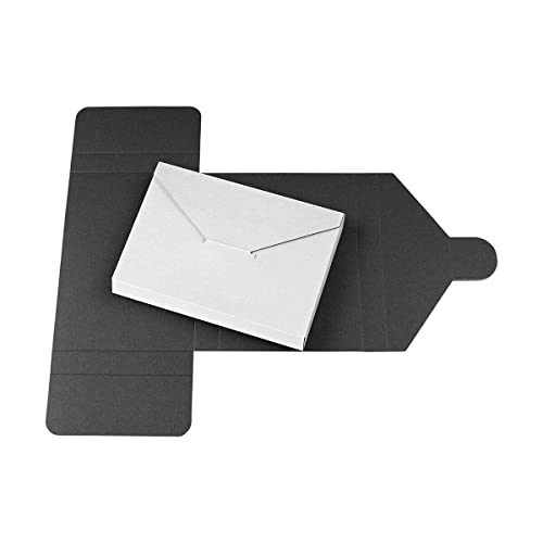 Faltschachtel "Mailer C6",16,2 x 11,4 x 2,0 cm, Schwarz-Weiß, Jade Kraftkarton - 10er Set von Natürlich verpacken