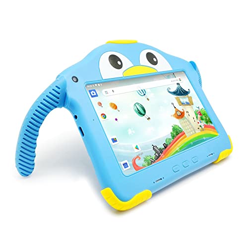 Natuogo Kinder-Tablet 7-Zoll-Display-Quad-Kernprozessor mit WLAN, Bluetooth, Spiele, 32 GB SD-Karte, Stylus-Stift, 1084x600 IPS HD-Display (blau) von Natuogo